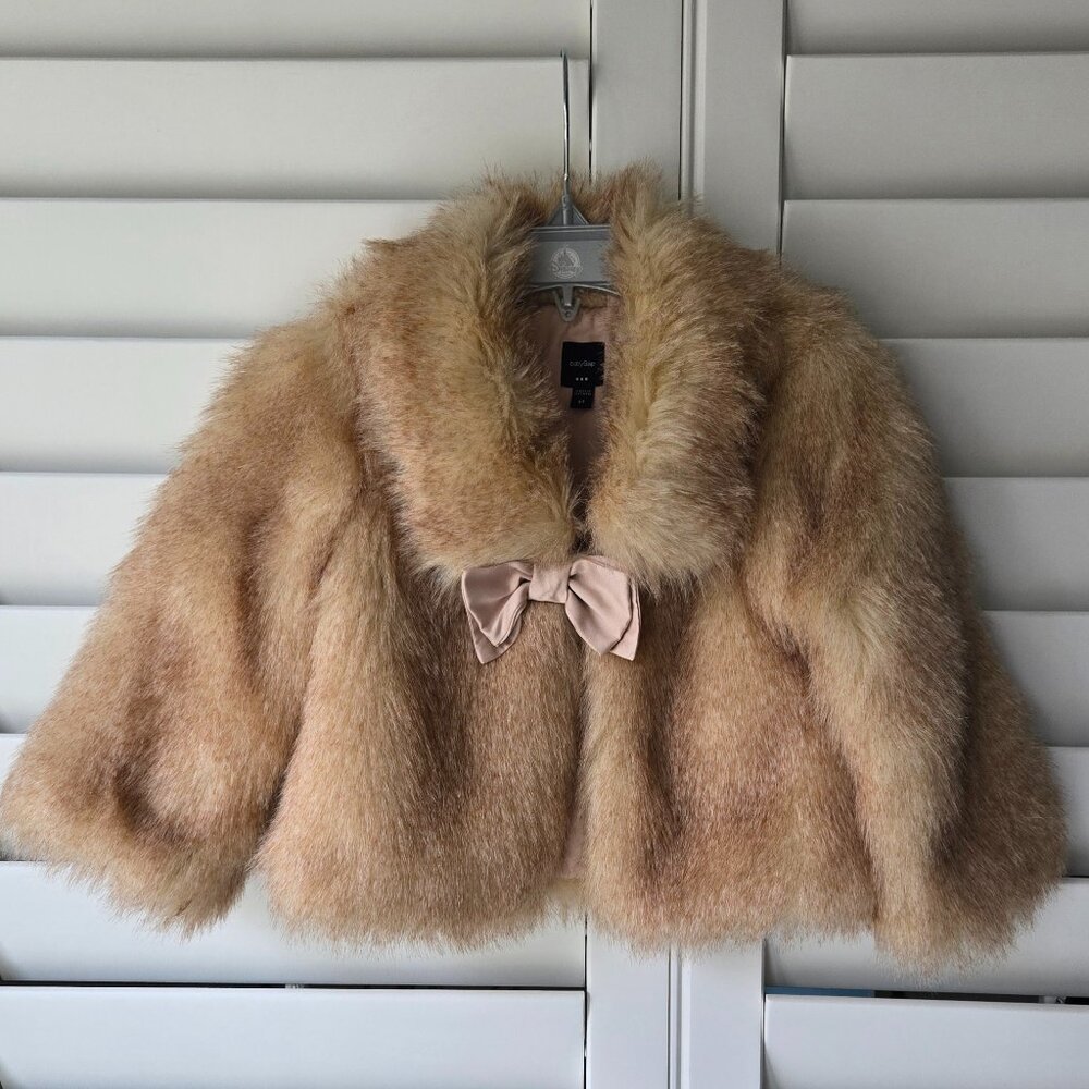 Baby GAP Girl Faux Fur Coat 3T